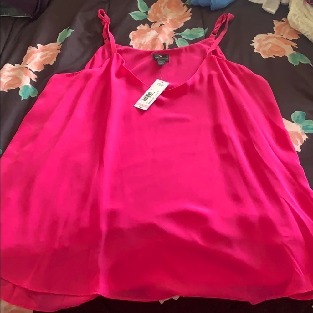 Hot pink flowy tank top